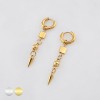 PAIR OF DROP DANGLE SPIKE CONE BALL SQUARE ORBIT PUNK GOTHIC 316L SURGICAL STEEL EARRING